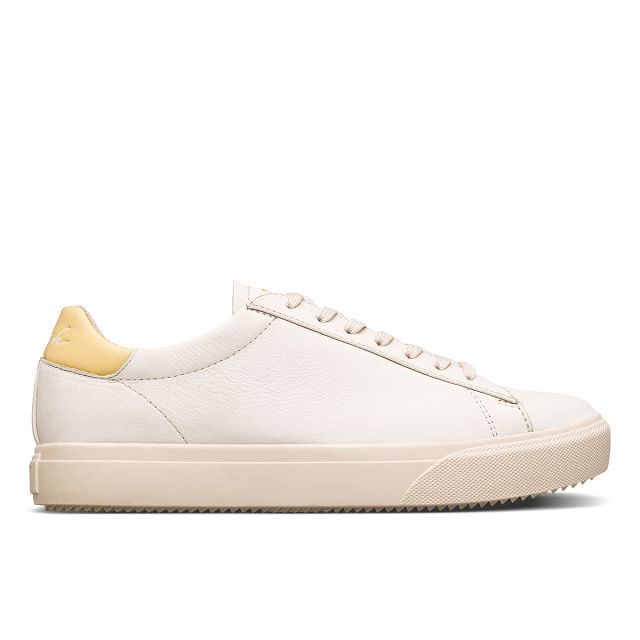 CLAE BRADLEY VENICE BEACH Shoes Mens USA016-Y82 In Off White Leather